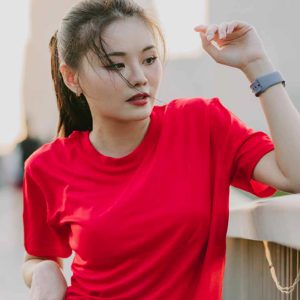 QD66 Round Neck T-shirts Printing