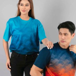 QD77 Round Neck T-shirts Printing